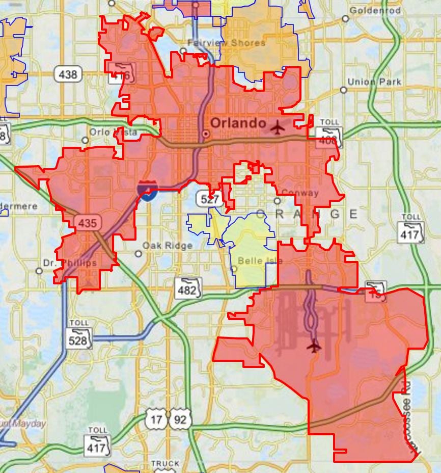 Orlando delicte mapa