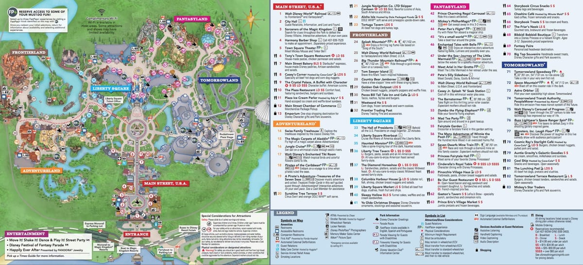 Món de Disney Magic Kingdom mapa