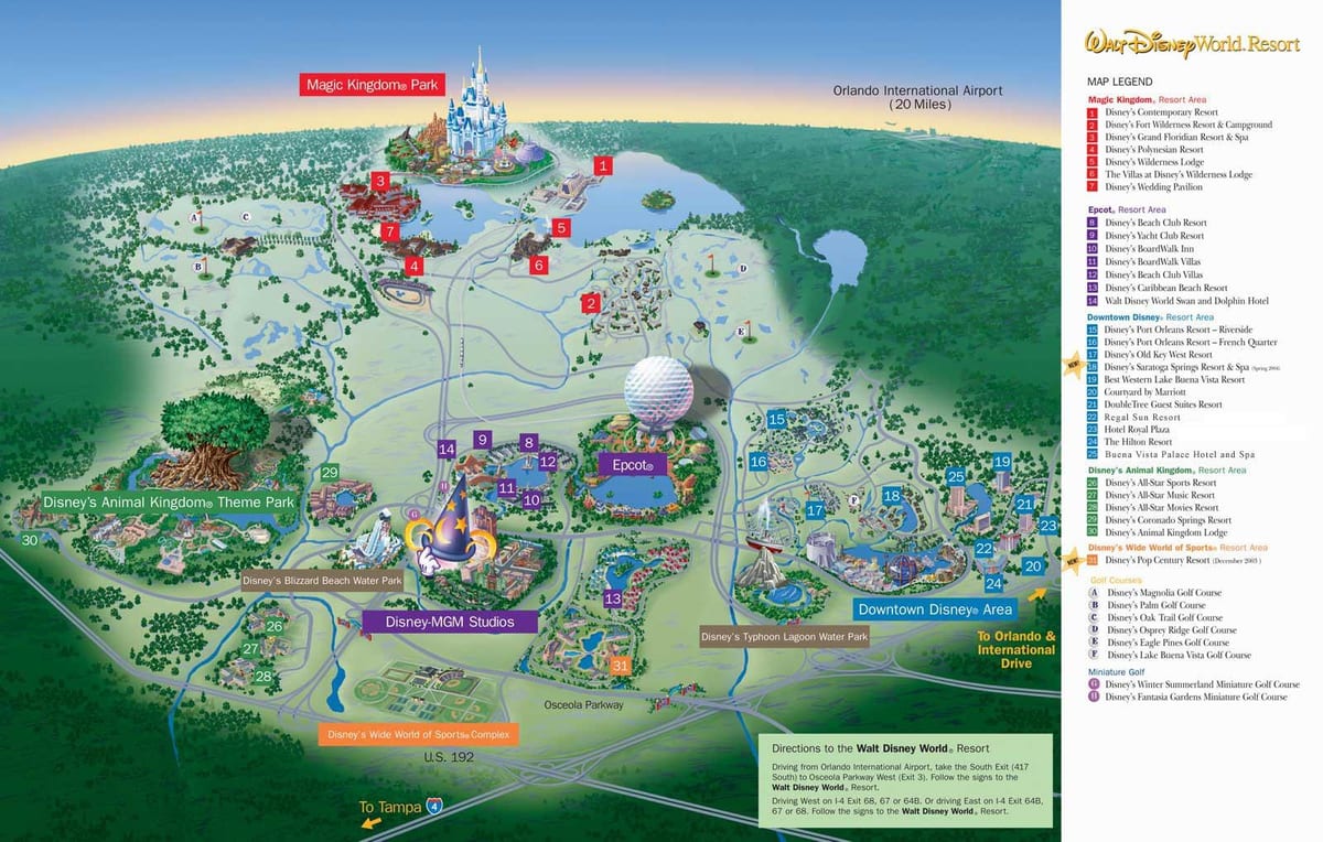 mapa del Món de Disney