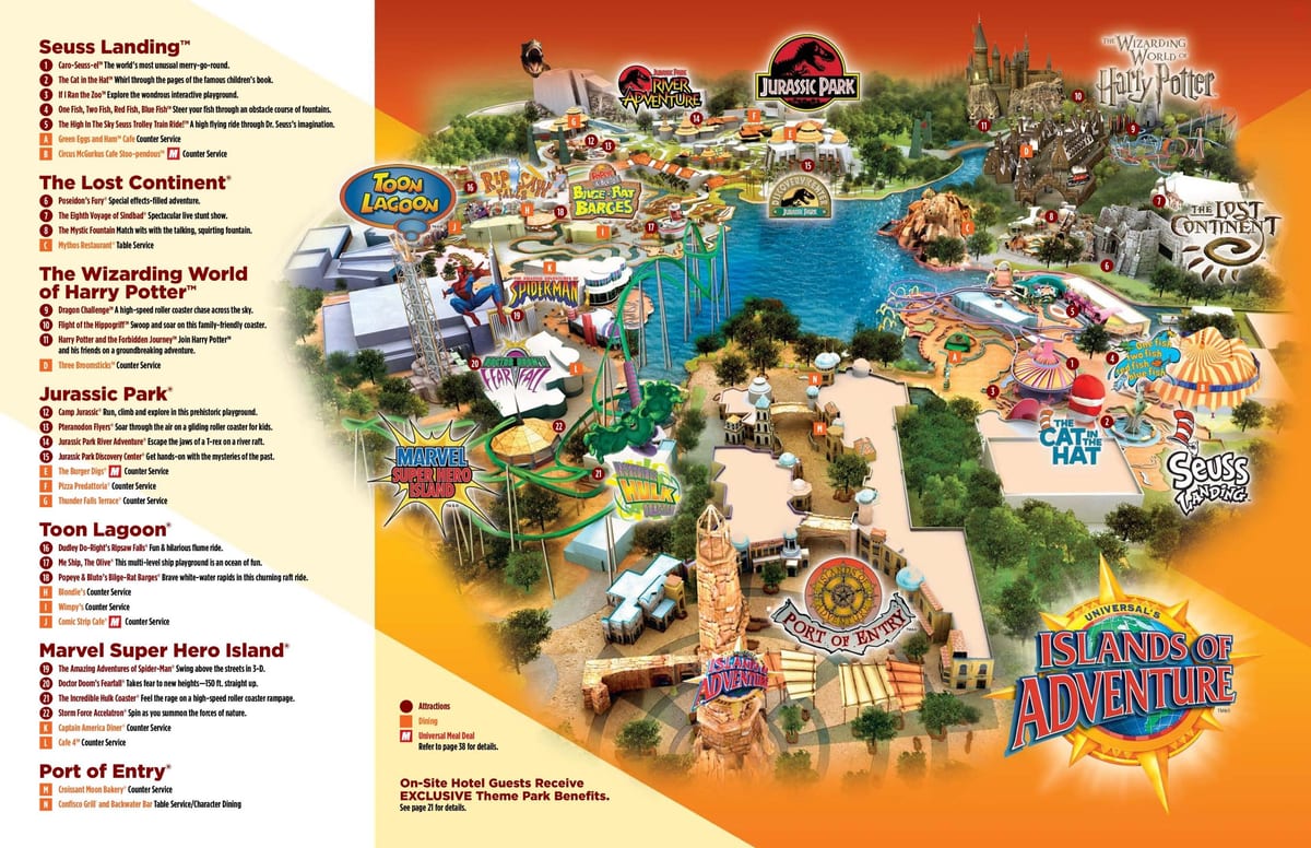 Universal Studios mapa de Harry Potter