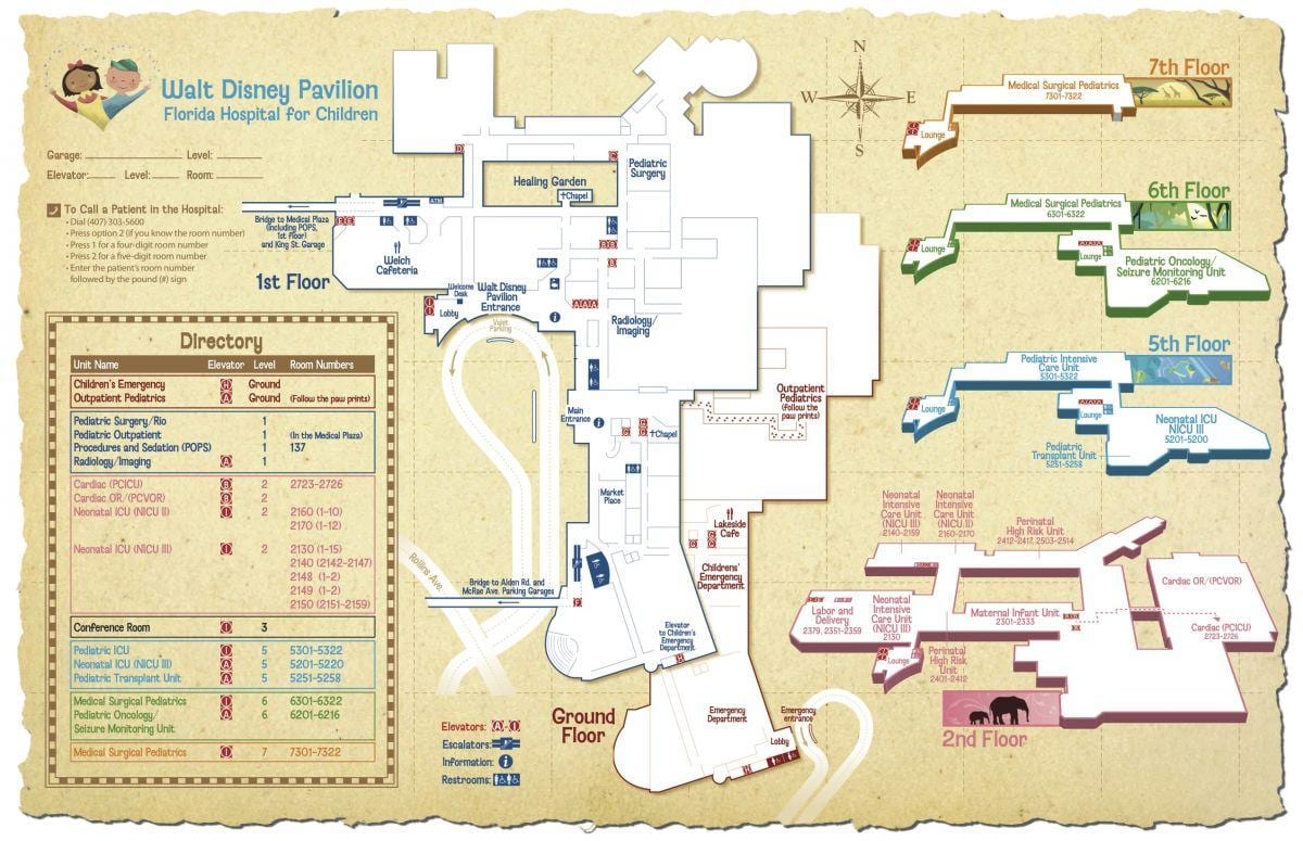 La Florida de l'hospital mapa