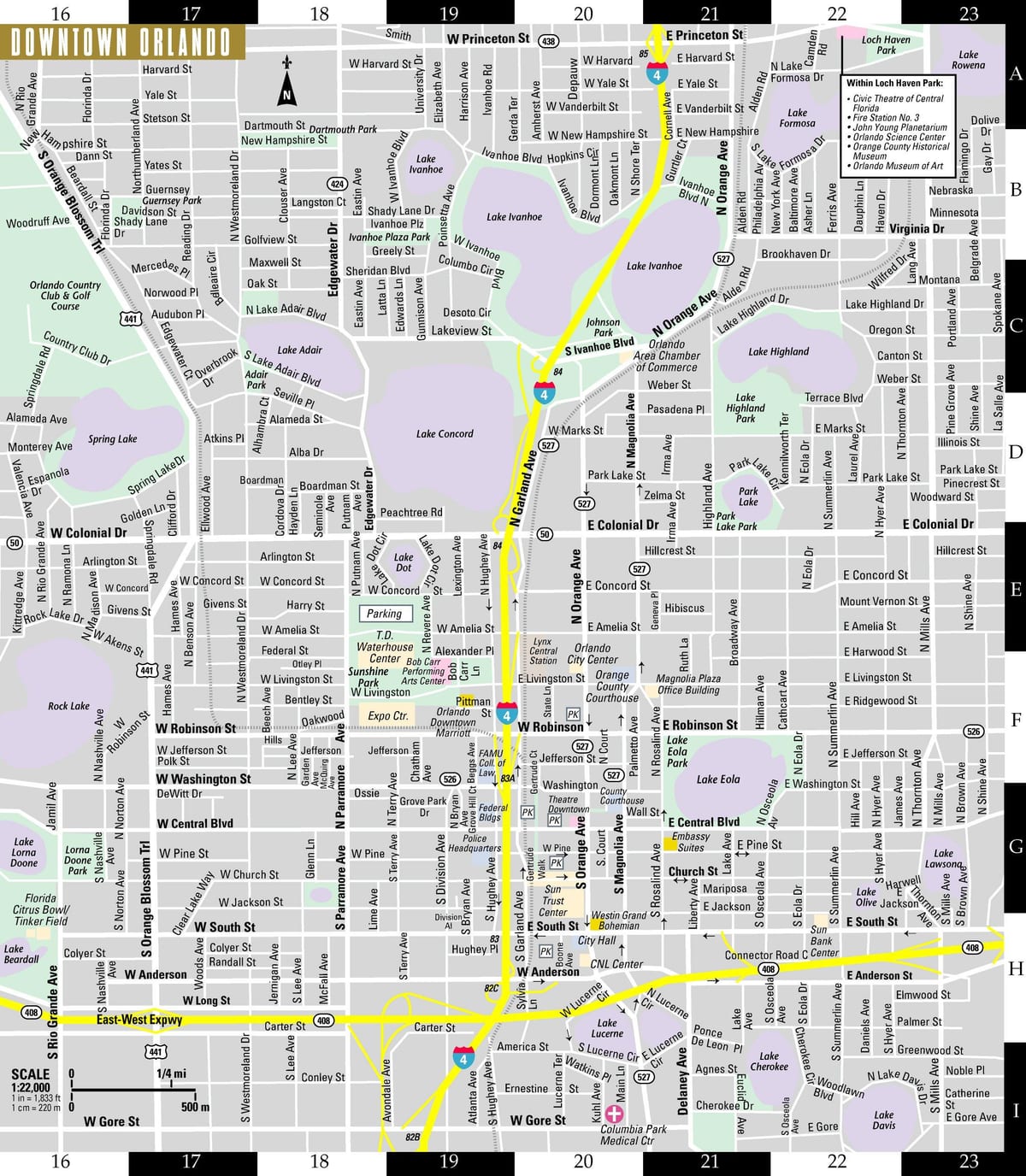 carrer mapa de Orlando