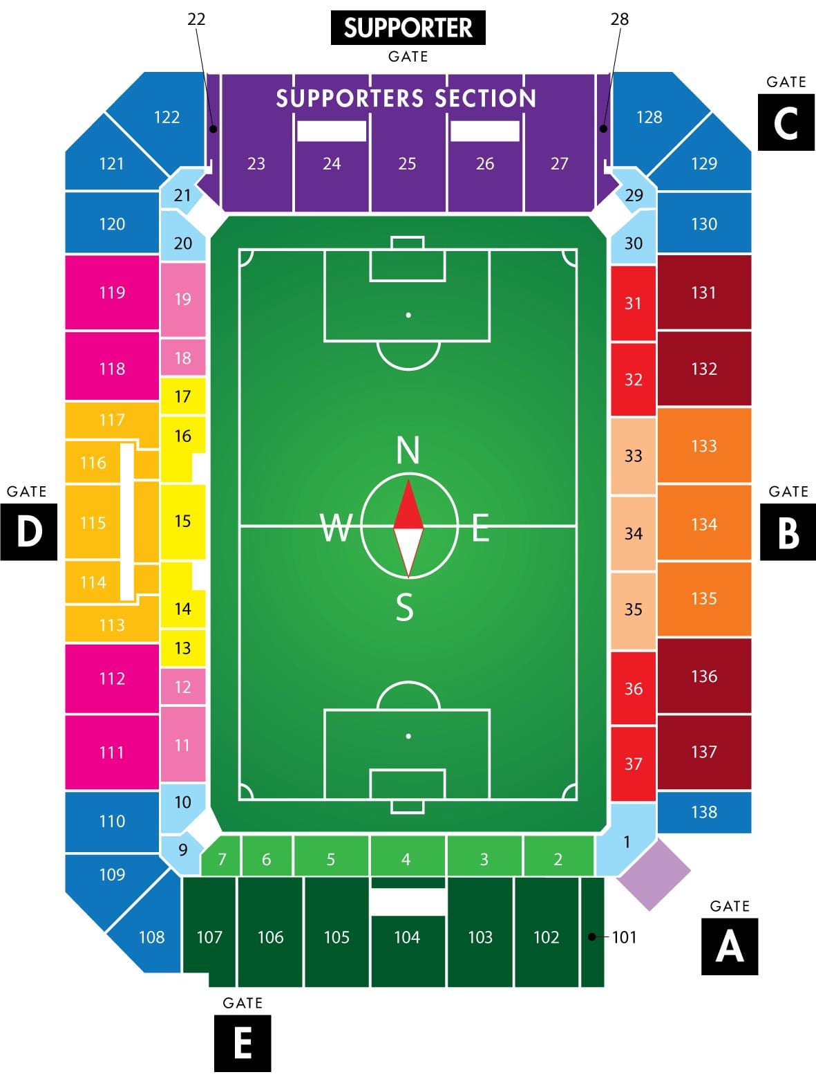 Orlando ciutat estadi de futbol mapa