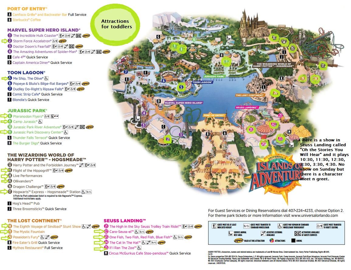 Universal Studios Illes de l'Aventura mapa